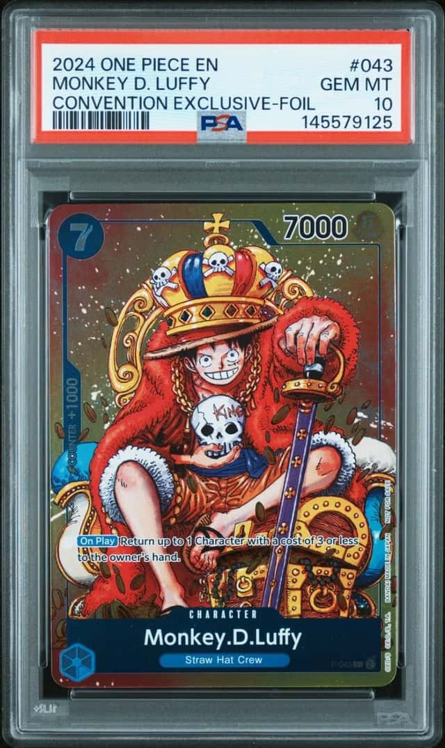 One Piece Monkey D. Luffy Promo P-043 Convention Exclusive PSA 10 Gem Mint