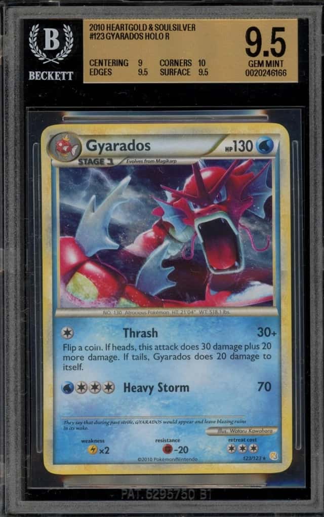 Pokemon Gyarados Holo Heartgold And Soulsilver 123 BGS 9.5