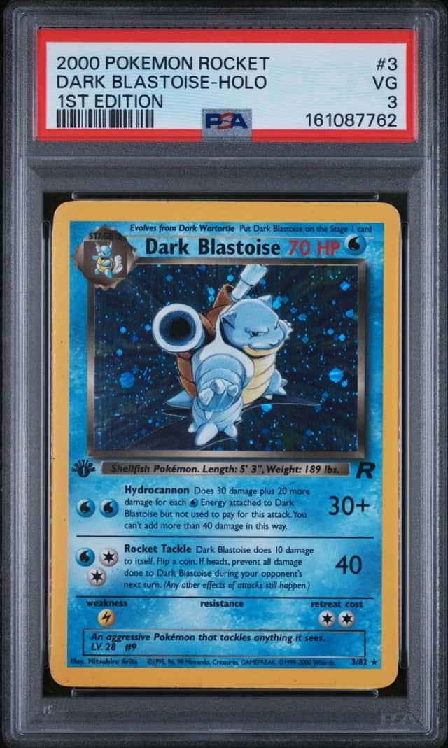 Pokemon Dark Blastoise Holo Team Rocket 3 1st Edition PSA 3