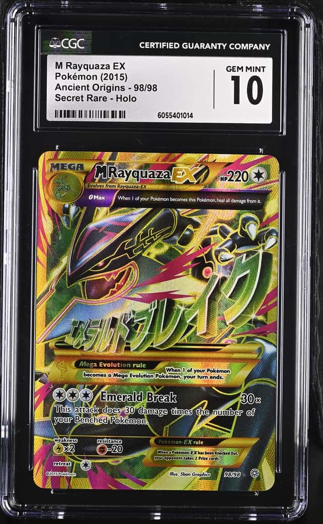Pokemon M Rayquaza EX XY Ancient Origins 98/98 Secret Rare CGC 10 Gem Mint