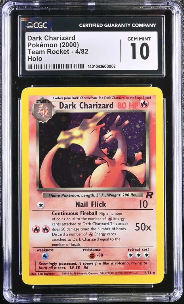 Pokemon Dark Charizard Team Rocket Unlimited 4/82 Holo CGC 10 Gem Mint