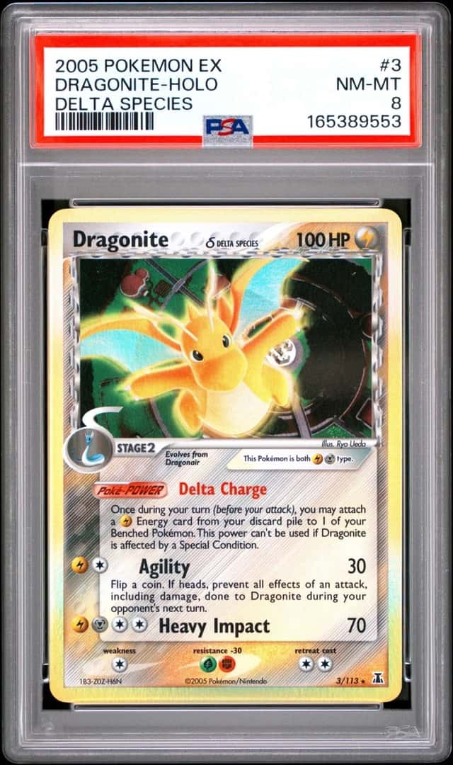 Pokemon Dragonite Holo EX Delta Species 3/113 PSA 8
