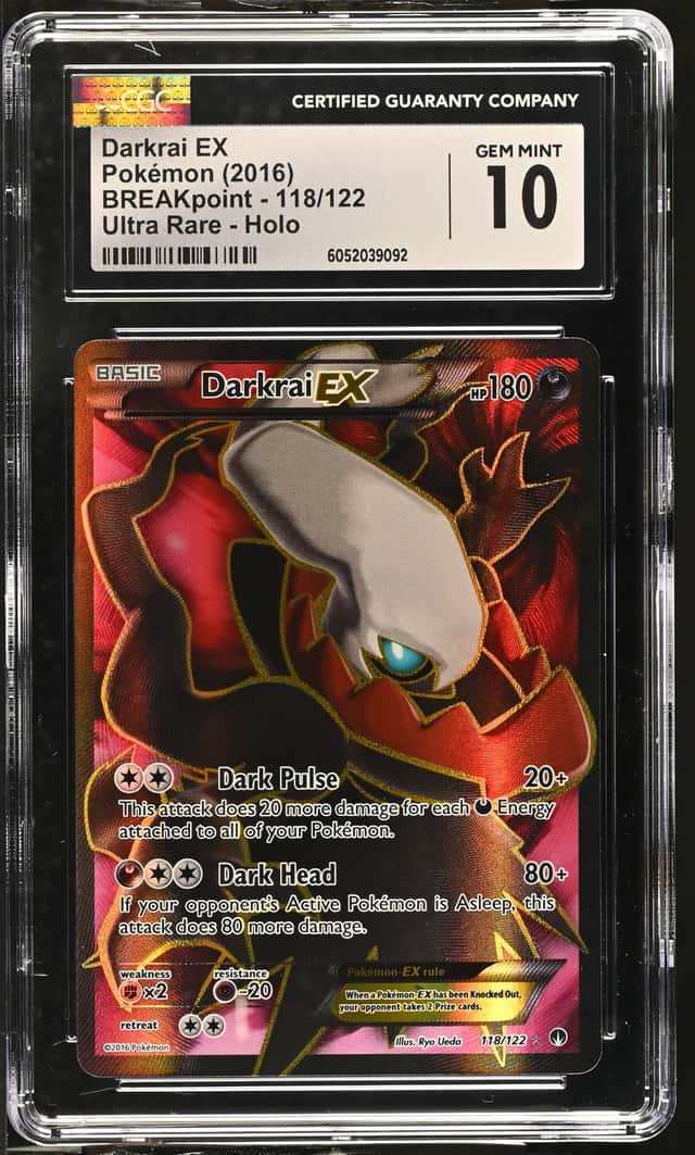 Pokemon Darkrai EX Breakpoint 118/122 Ultra Rare CGC 10 Gem Mint