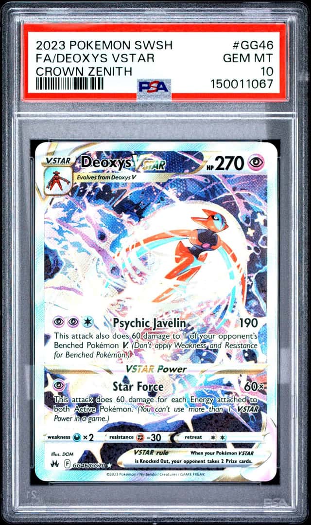 Pokemon Deoxys Vstar Sword Shield Crown Zenith Full Art GG46/GG70 PSA 10