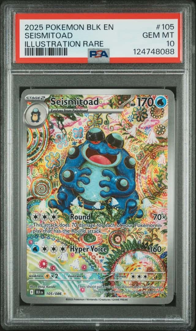 Pokemon Seismitoad Black Bolt 105/086 Illustration Rare PSA 10