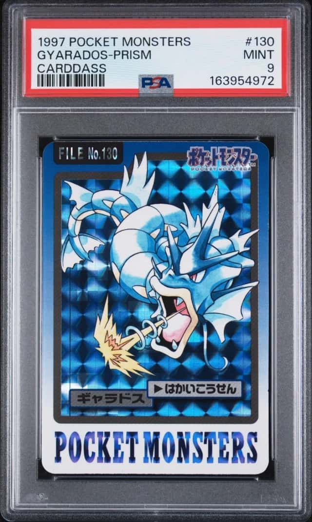PSA 9 2026 CERT GYARADOS-PRISM 1997 POCKET MONSTERS CARDDASS #130