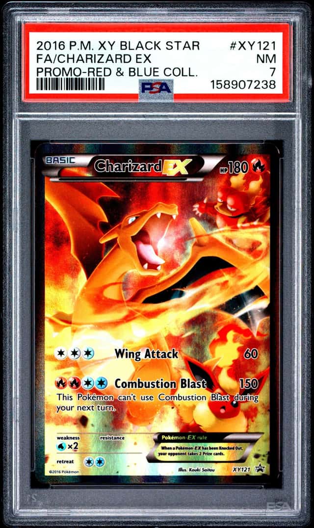 The Pokémon Company 2016 Charizard EX XY121 PSA 7 Holo Black Star Promo NM EN