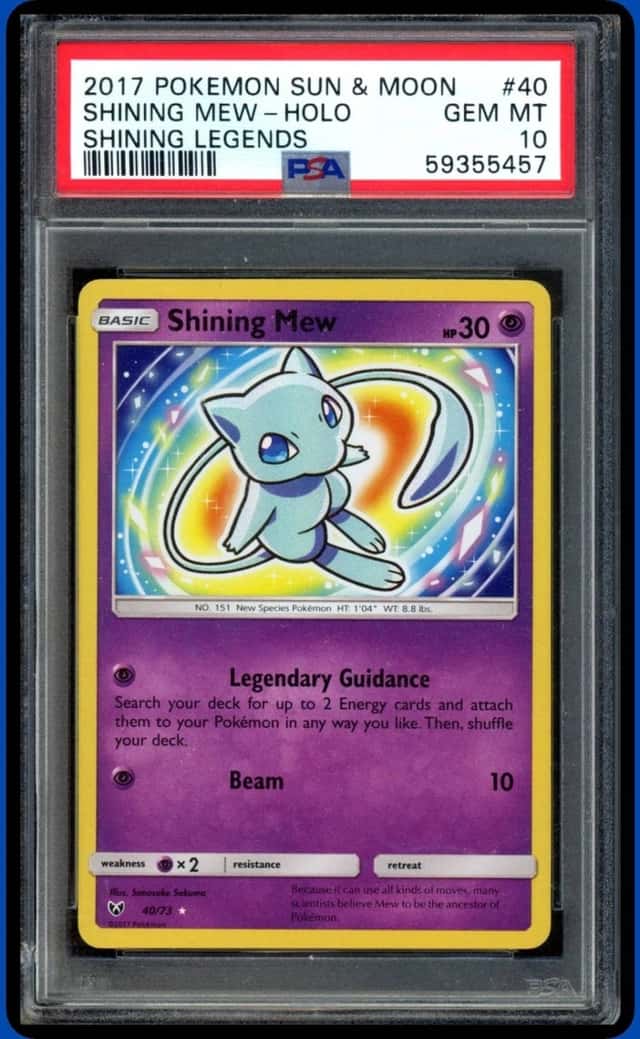 2017 POKEMON SHINING LEGENDS #40/73 SHINING MEW HOLO PSA 10
