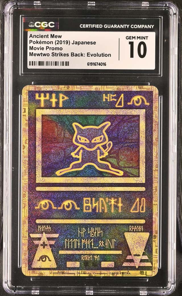 2019 POKEMON JPN MEWTWO STRIKES BACK: EVOLUTION ANCIENT MEW MOVIE PROMO CGC 10