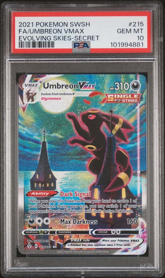 2021 Pokemon SWSH Evolving Skies Umbreon VMAX #215/203 PSA 10 GEM MINT