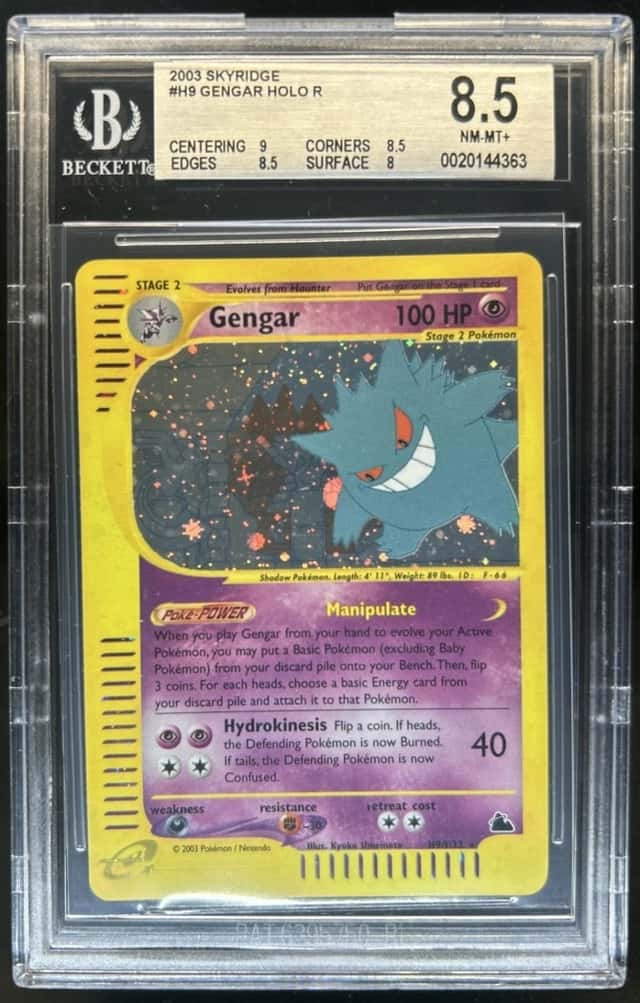 2003 Pokemon Skyridge Gengar Holo #H9/H32 BGS 8.5