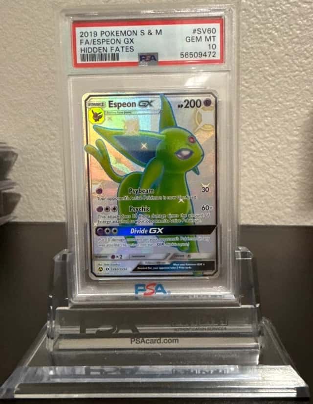 Espeon GX SV60/SV94 Hidden Fates Shiny Vault Holo Rare PSA 10 Pokemon Card