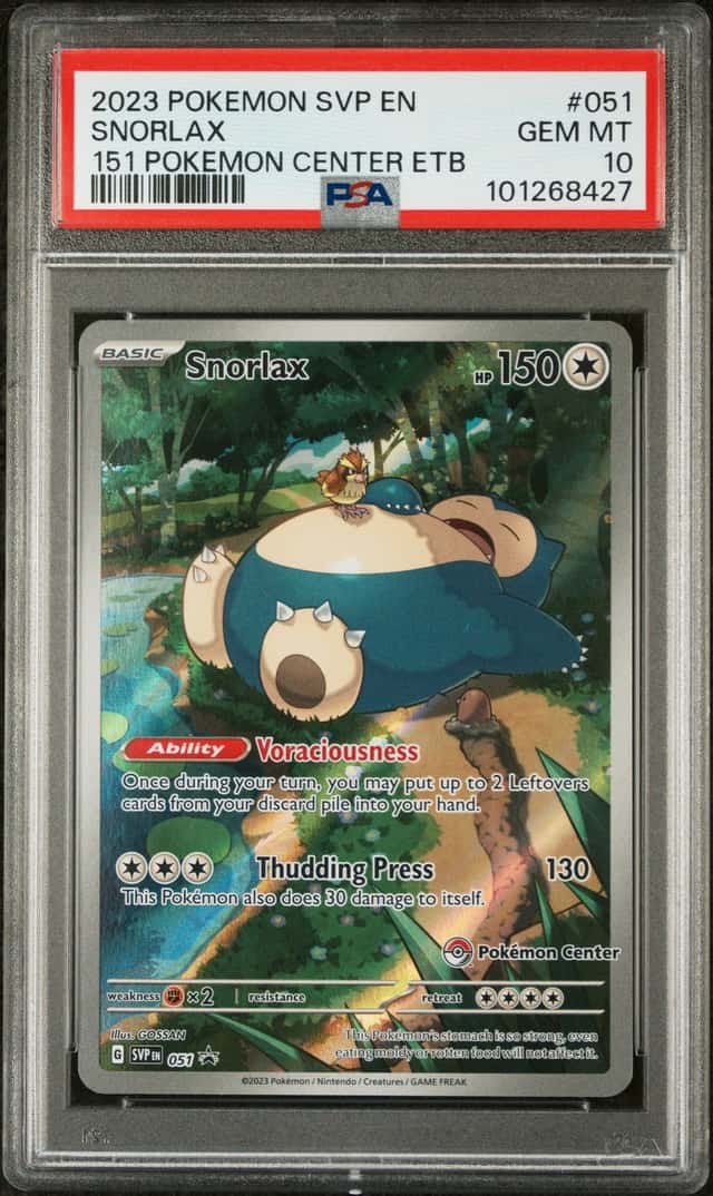 2023 Pokemon SV Black Star Promos Snorlax 2023 VAR #051b PSA 10 GEM MINT