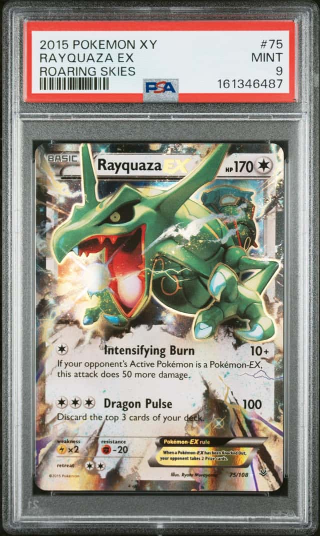 2015 Pokemon XY Roaring Skies #75 Rayquaza EX PSA 9 MINT