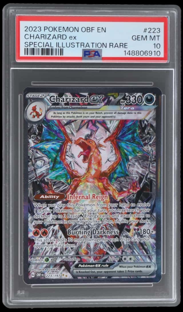 2023 Pokemon Scarlet and Violet Obsidian Flames Special Illustration Rare Charizard Ex #223