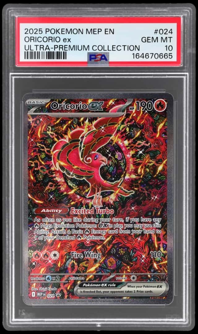 2025 Pokemon Mega Evolution Mega Charizard X Ex Black Star Promo Ultra Premium Collection Oricorio Ex #024