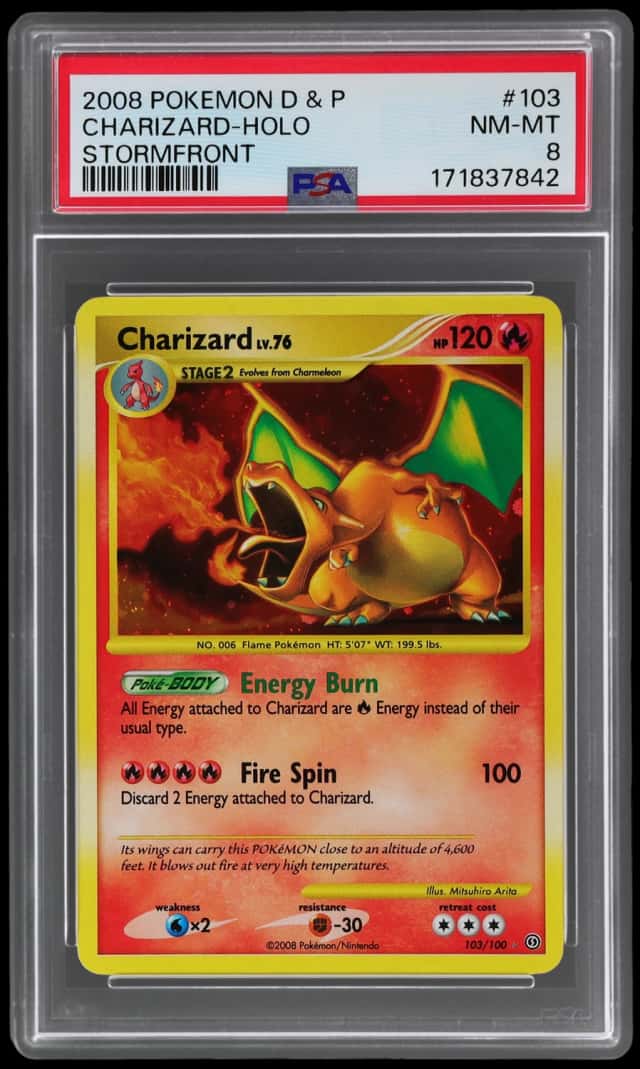 2008 Pokemon Diamond and Pearl Stormfront Holo Charizard #103