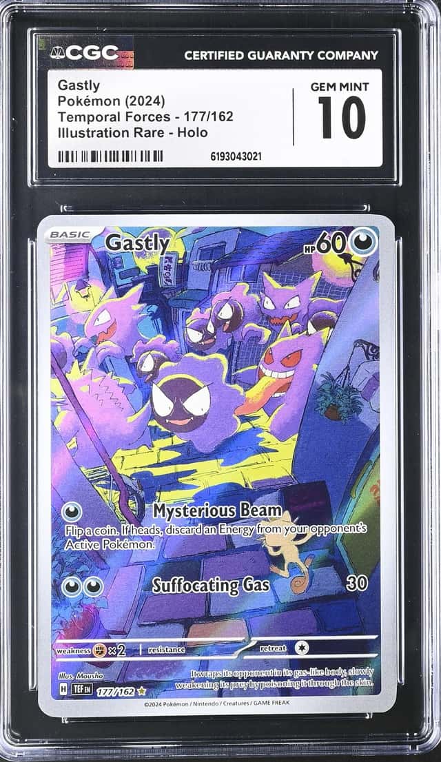 2024 Pokemon Scarlet & Violet Temporal Forces IR Gastly #177 CGC 10 GEM MINT