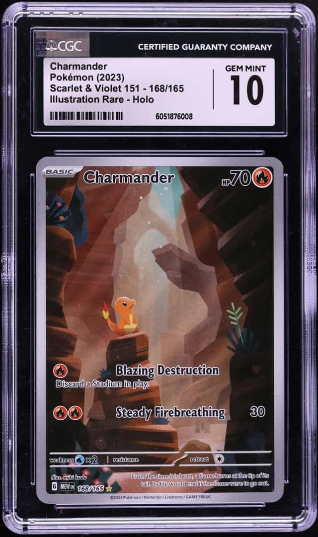 2023 Pokemon Scarlet & Violet 151 IR Charmander #168 CGC 10 GEM MINT