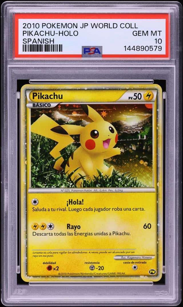 2010 Pokemon Spanish World Collection Holo Pikachu PSA 10 GEM MINT