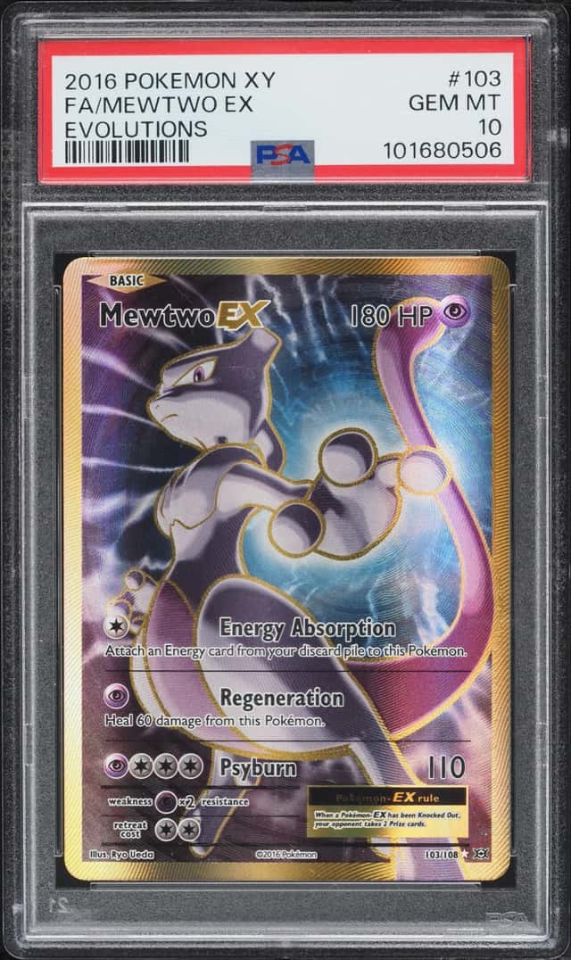 2016 Pokemon XY Evolutions Full Art Mewtwo EX #103 PSA 10 GEM MINT