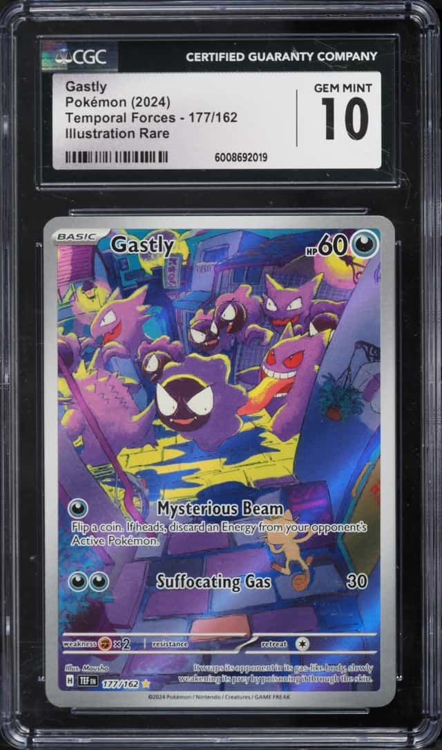 2024 Pokemon Scarlet & Violet Temporal Forces IR Gastly #177 CGC 10 GEM MINT