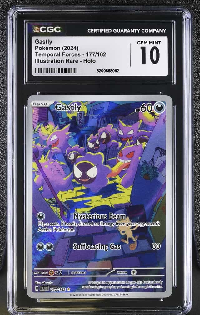 2024 Pokemon Scarlet & Violet Temporal Forces IR Gastly #177 CGC 10 GEM MINT