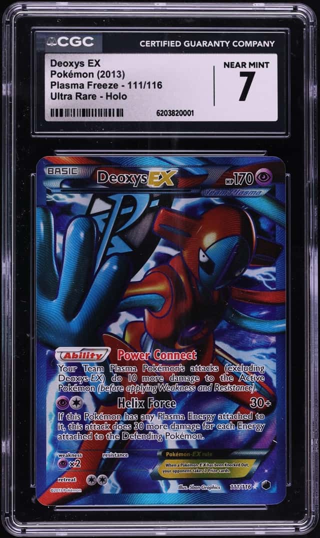 2013 Pokemon Black & White Plasma Freeze Full Art Deoxys EX #111 CGC 7 NRMT