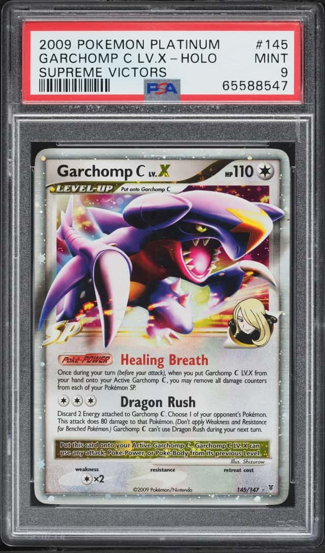 2009 Pokemon Platinum Supreme Victors Holo Garchomp C LV.X #145 PSA 9 MINT