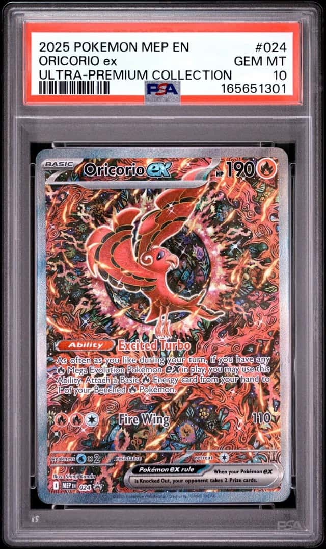 2025 POKEMON MEP EN-ME BLACK STAR PROMO #024 ORICORIO EX PSA 10