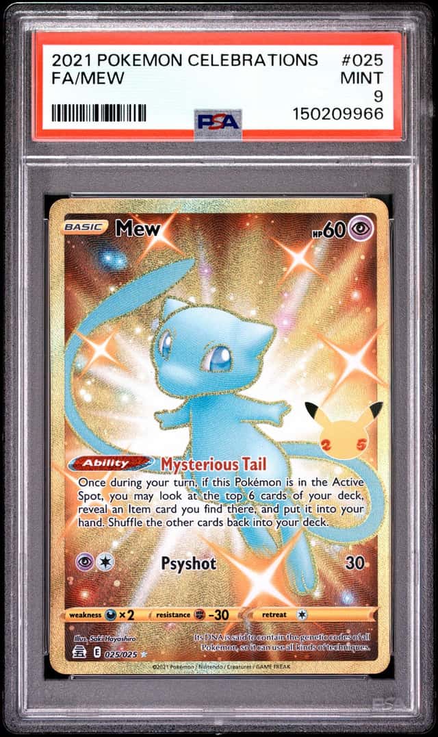 2021 POKEMON CELEBRATIONS #025 FULL ART/MEW PSA 9