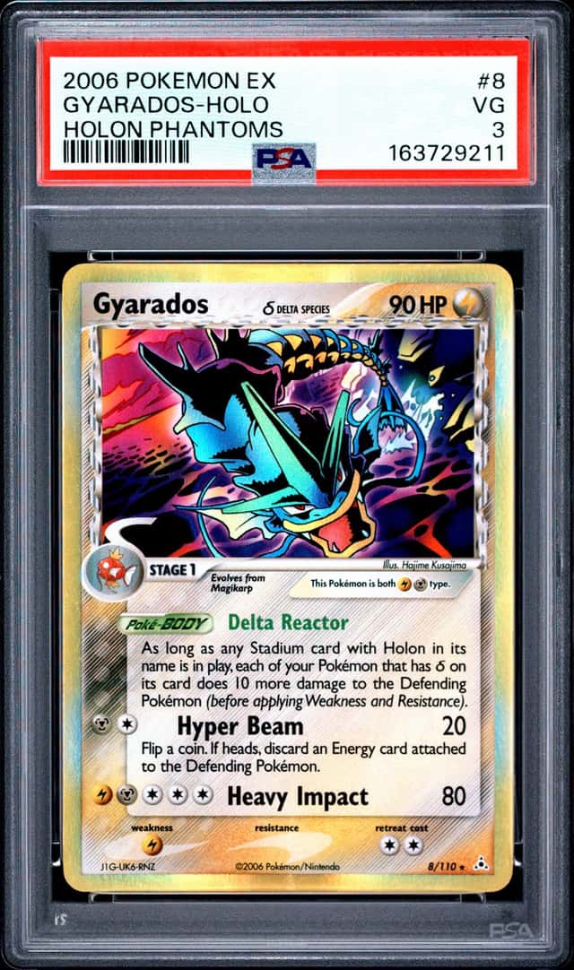 2006 POKEMON EX HOLON PHANTOMS #8 GYARADOS-HOLO PSA 3