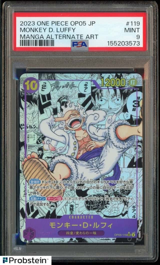 2023 One Piece OP05 JPN Manga Alternate Art #119 Monkey D. Luffy PSA 9 MINT