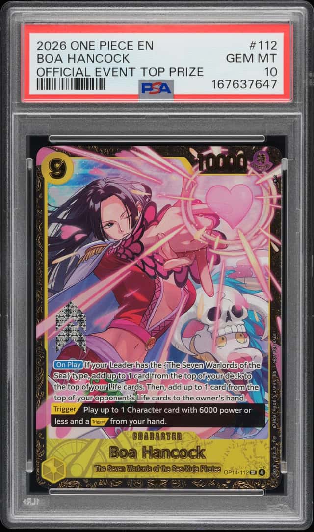 2026 One Piece EN Official Event Top 64 Prize #112 Boa Hancock PSA 10 GEM MINT