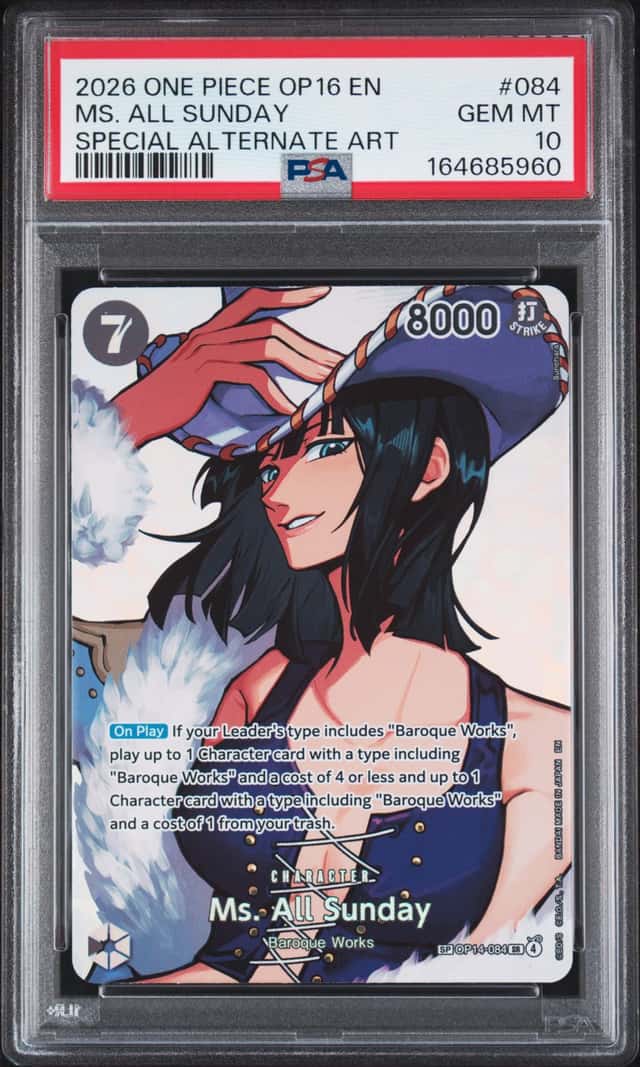2026 ONE PIECE OP16-THE TIME OF BATTLE #084 MS. ALL SUNDAY PSA 10