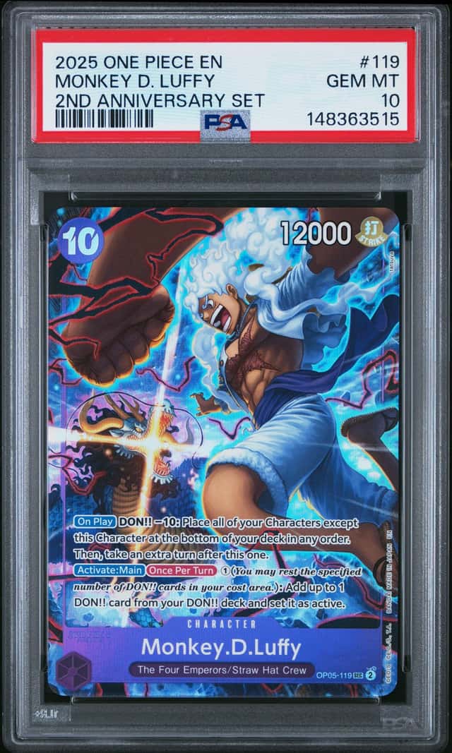 2025 One Piece Monkey D. Luffy 2nd Anniversary #119 PSA 10 GEM MINT