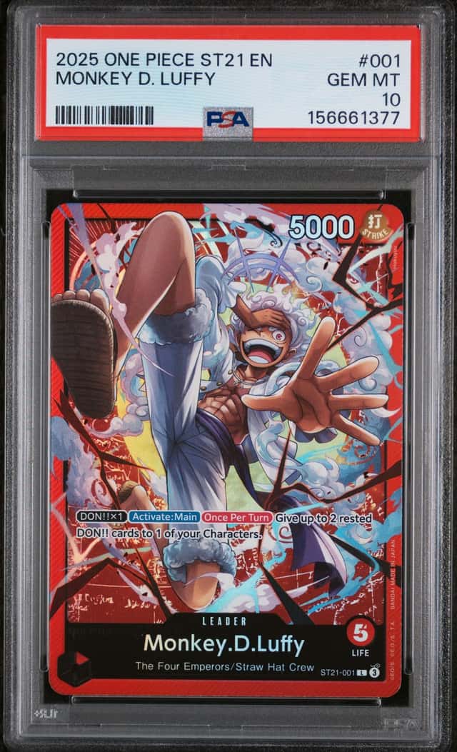 Monkey.D.Luffy ST21-001 PSA 10 2025 One Piece Starter Deck 21 EX Gear 5 Promo
