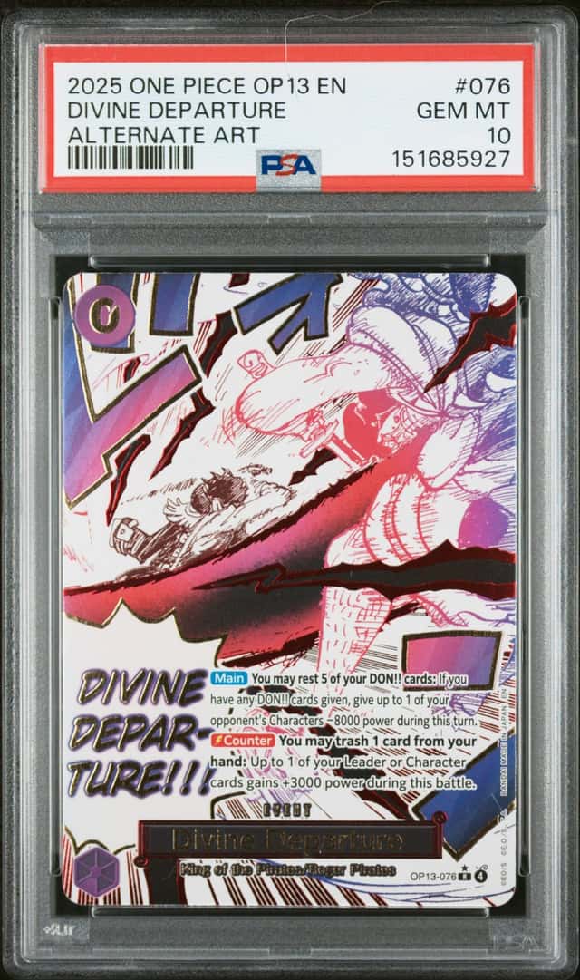 2025 One Piece Carrying On His Will Divine Departure Alt Art SP #OP13-076 PSA 10