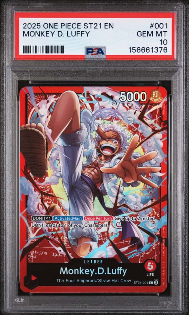 Monkey.D.Luffy ST21-001 PSA 10 2025 One Piece Starter Deck 21 EX Gear 5 Promo