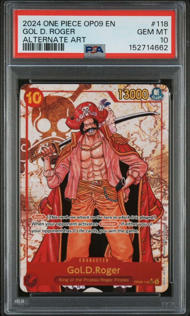 GOL D ROGER OP09-118 PSA 10 SECRET RARE ALT ART 2024 ONE PIECE OP09 ENGLISH￼