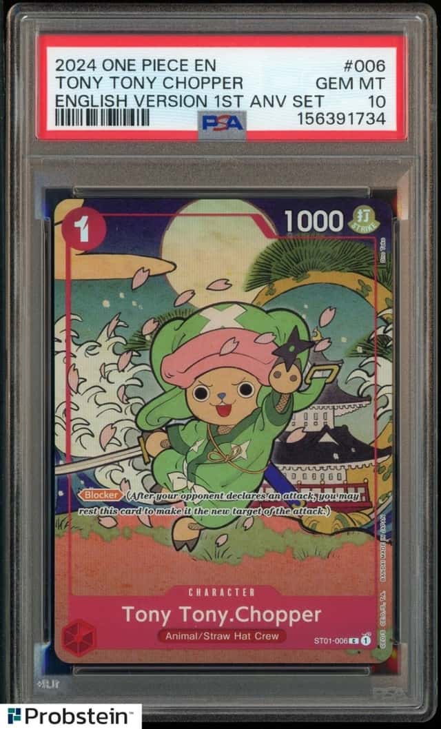 2024 One Piece English Version 1st Anniversary Set #006 Tony Tony Chopper PSA 10