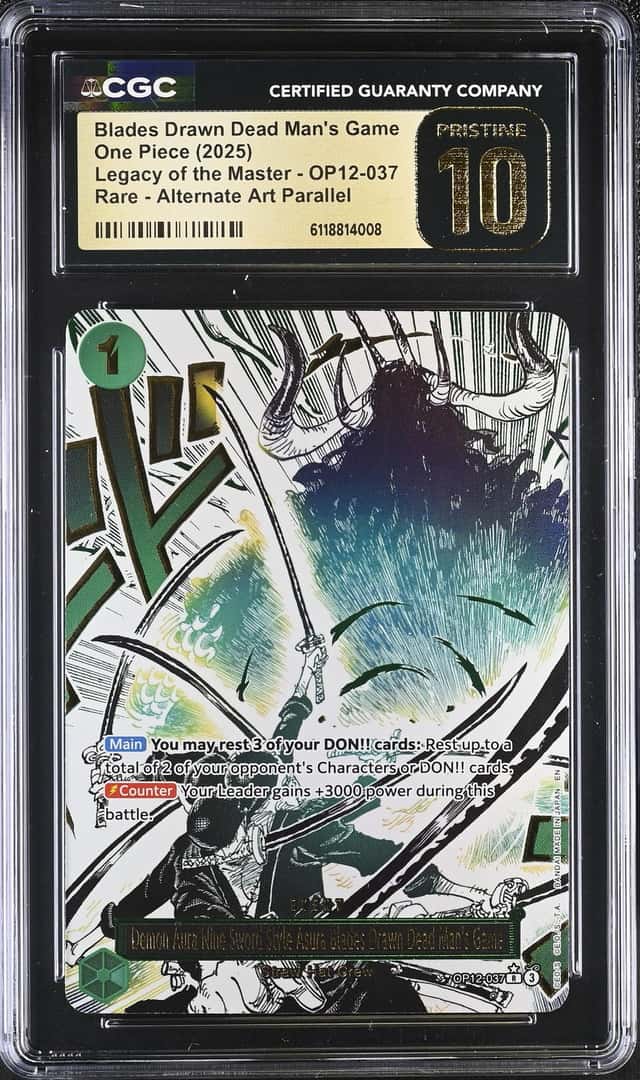 One Piece Blades Drawn Dead Man's Game OP12-037 CGC PRISTINE 10