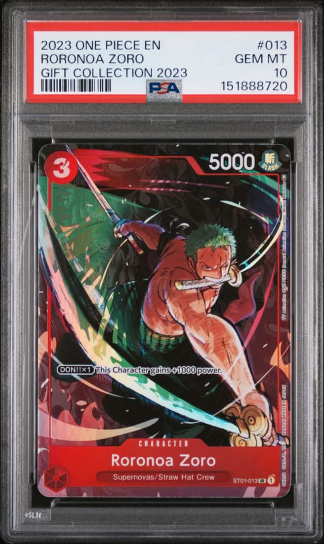 PSA 10 Roronoa Zoro (Gift Collection 2023) ST01-013 ONE PIECE Bandai card
