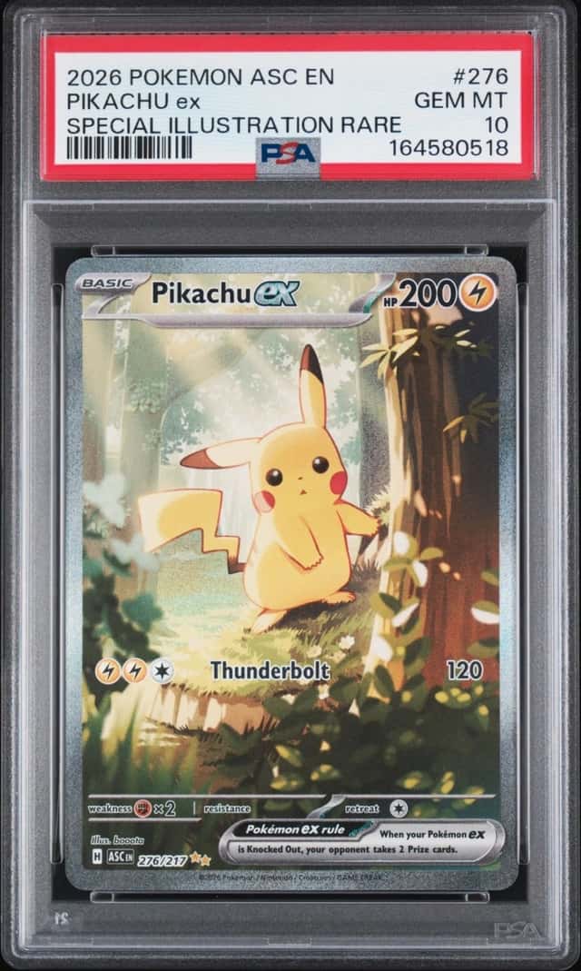 2026 POKEMON ASC EN-ASCENDED HEROES SPECIAL ILLUSTRATION RARE PIKACHU EX PSA 10