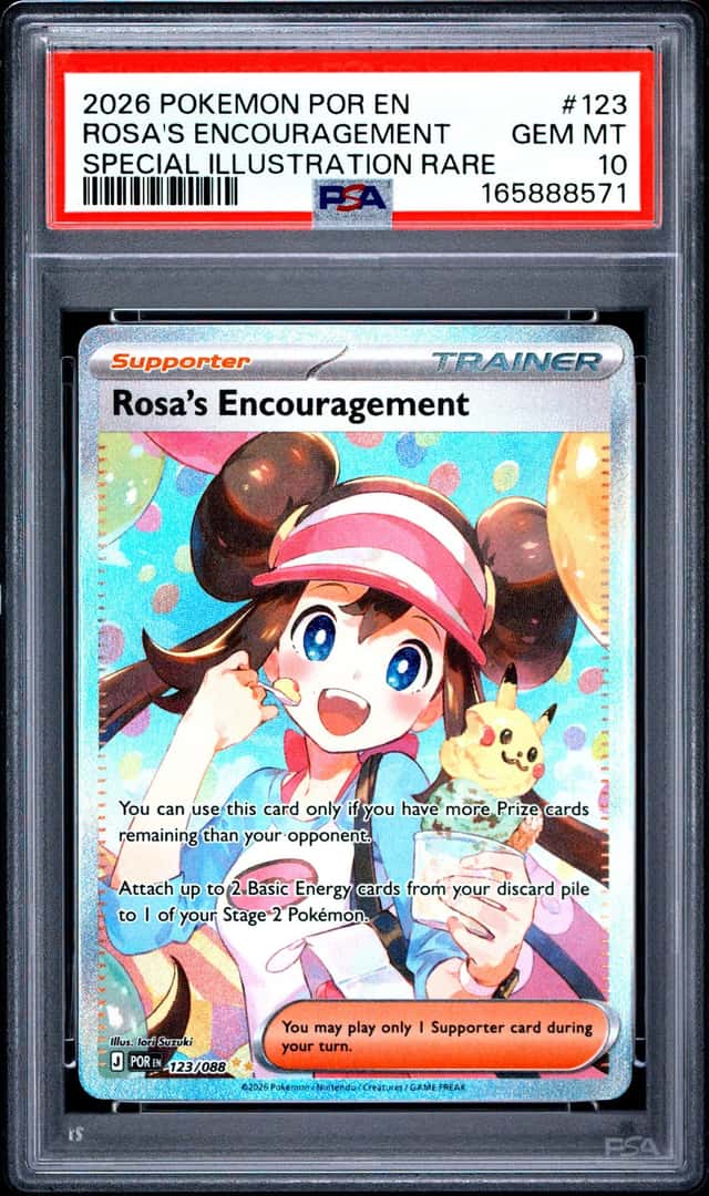 2026 Pokemon Perfect Order EN #123 Rosa's Encouragement SIR PSA 10