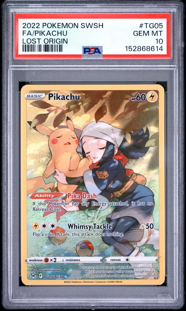 PSA 10 2022 POKEMON SWORD & SHIELD LOST ORIGIN #TG05 FULL ART/PIKACHU