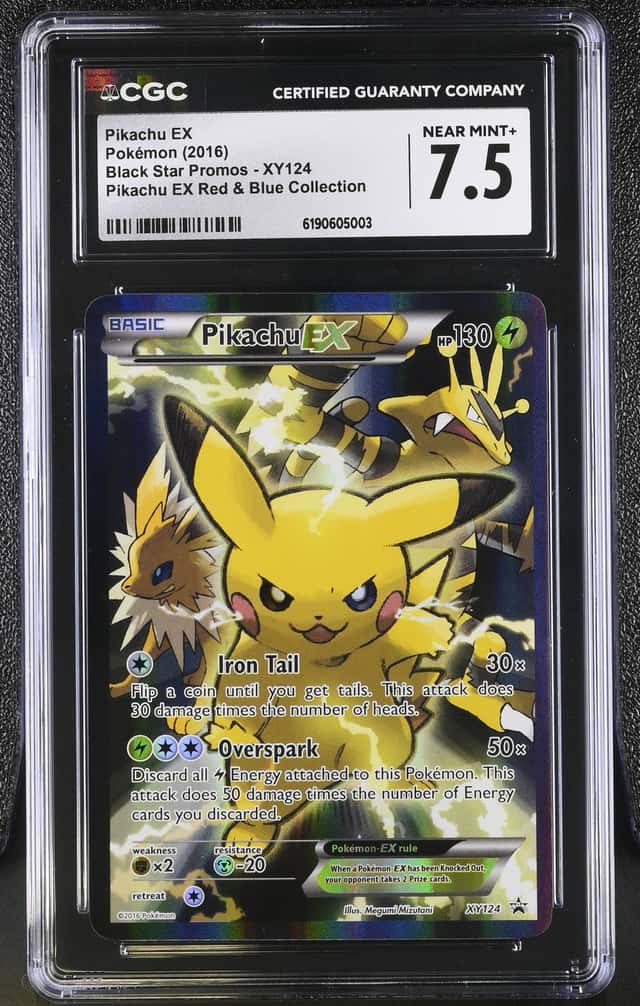 Pokemon 2016 Pikachu EX XY124 Holo Black Star Promos CGC 7.5