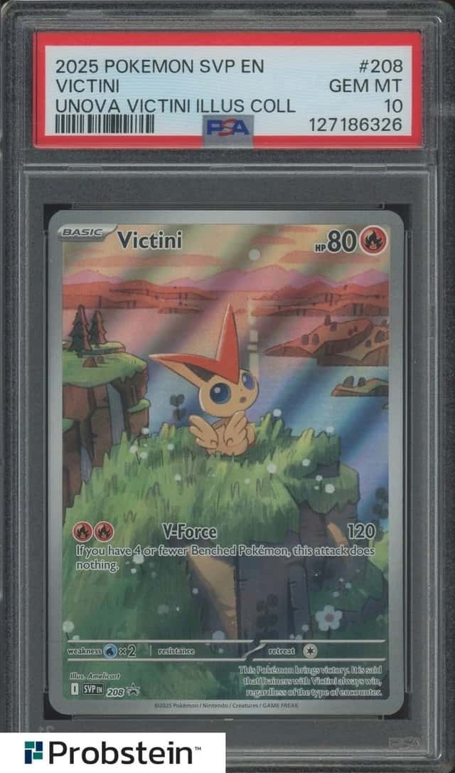 2025 Pokemon SVP EN Unova Victini Illustration #208 Victini PSA 10 GEM MINT
