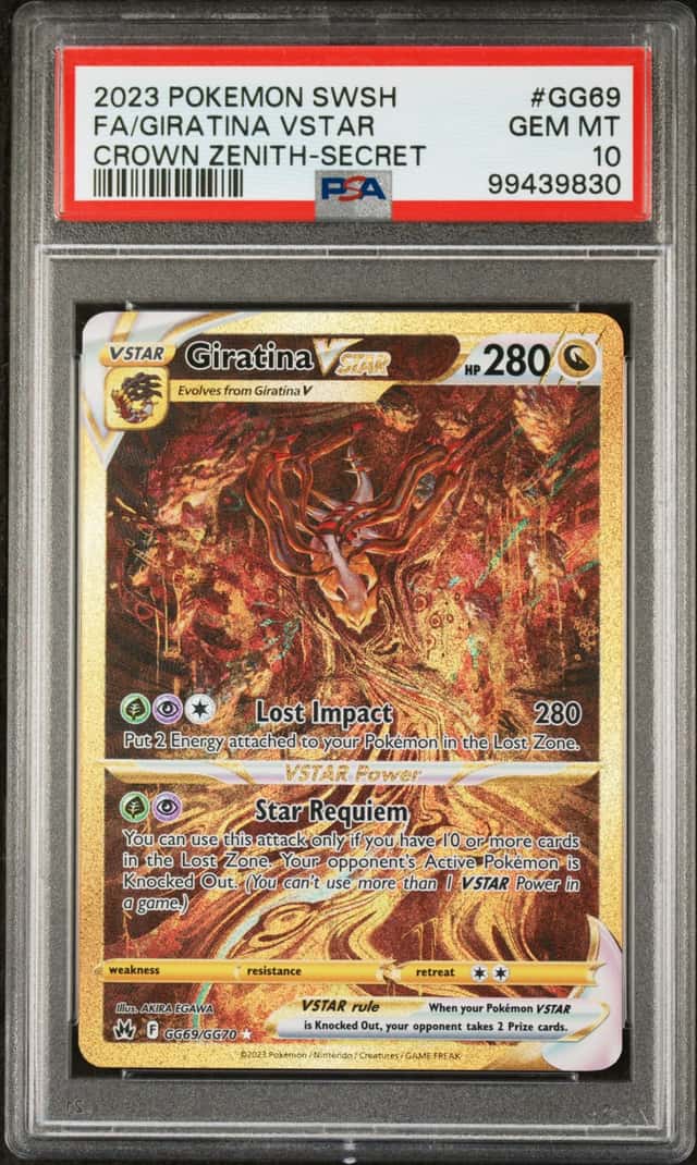 2023 Pokemon SWSH Crown Zenith Secret #GG69 FA Giratina VSTAR PSA 10 GEM MINT