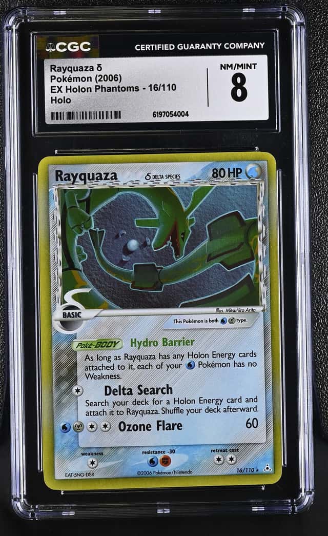 CGC 8 Holo Rayquaza Delta Species - 2006 Pokemon EX Holon Phantoms #16/110